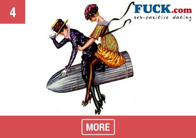 Illustration of two women sitting on top of a bullet