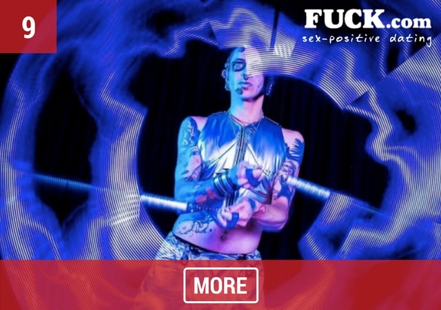 Male stage performer at AntiChrist party